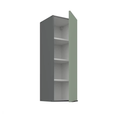 Hoher Wandschrank LUNARA – Breite 30 cm, Grün/Anthrazit