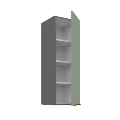 Hoher Wandschrank LUNARA – Breite 30 cm, Grün/Anthrazit