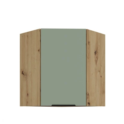 Oberschrank LUNARA 1 – 60 x 60 cm, grün / Eiche (handwerklich)