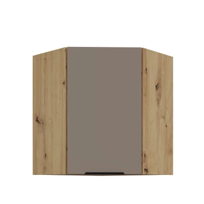 Oberschrank LUNARA 1 – 60 x 60 cm, Dunkelbeige/Eiche (Artisan).