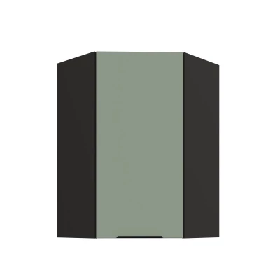 Hoher Eckschrank LUNARA 1 - 60x60 cm, grün/schwarz