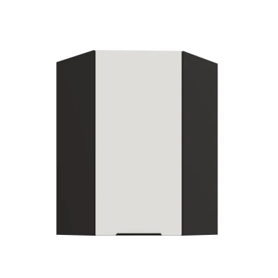 Hoher Eckschrank LUNARA 1 - 60x60 cm, weiß/schwarz