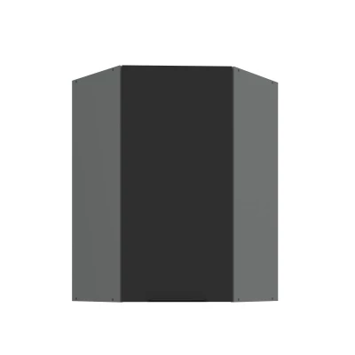 Hoher Eckschrank LUNARA 1 - 60x60 cm, schwarz/anthrazit