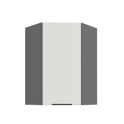 Hoher Eckschrank LUNARA 1 - 60x60 cm, weiß/anthrazit