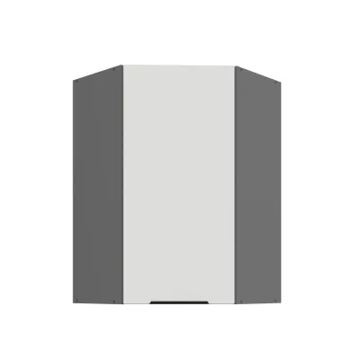 Hoher Eckschrank LUNARA 1 - 60x60 cm, weiß/anthrazit