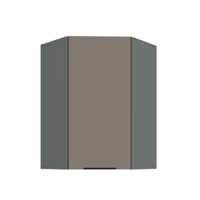 Hoher Eckschrank LUNARA 1 - 60x60 cm, dunkelbeige/anthrazit