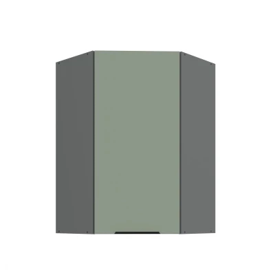 Hoher Eckschrank LUNARA 1 - 60x60 cm, grün/anthrazit