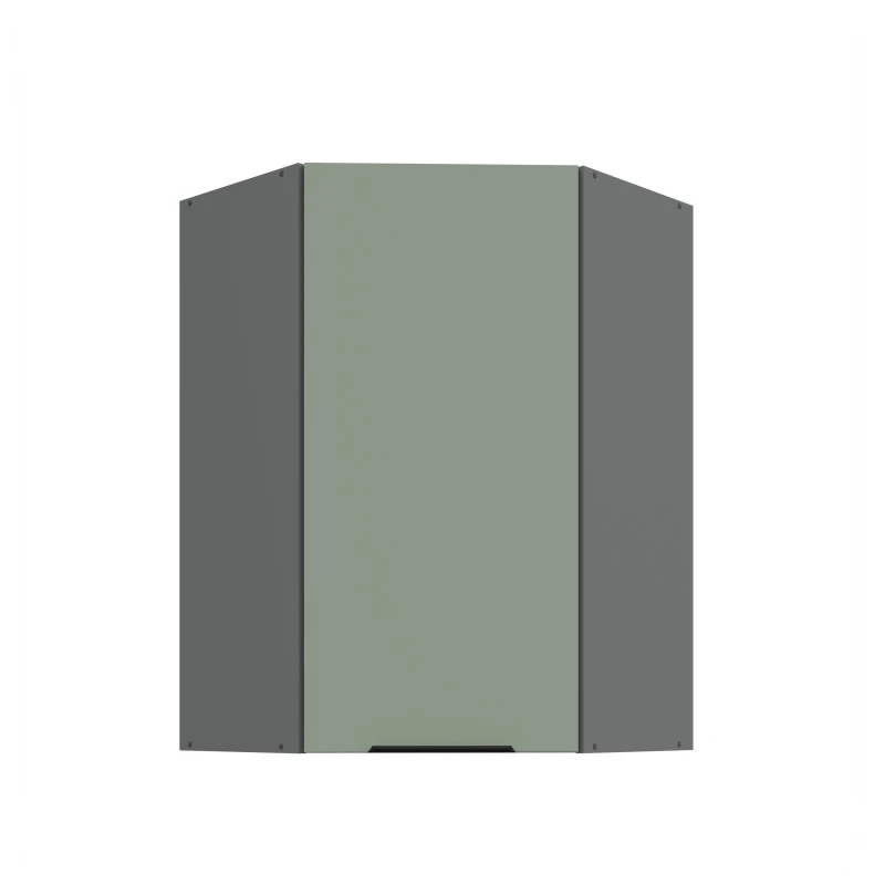 Hoher Eckschrank LUNARA 1 - 60x60 cm, grün/anthrazit