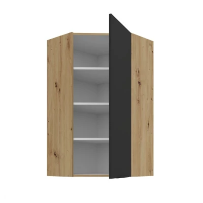 Hochschrank LUNARA 1 – 60 x 60 cm, Schwarz/Eiche Artisan