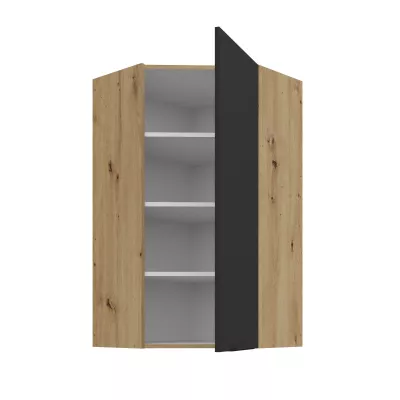 Hochschrank LUNARA 1 – 60 x 60 cm, Schwarz/Eiche Artisan