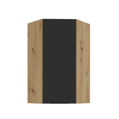 Hochschrank LUNARA 1 – 60 x 60 cm, Schwarz/Eiche Artisan
