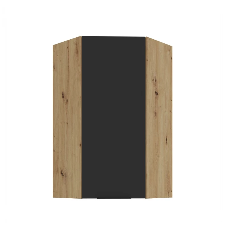 Hochschrank LUNARA 1 – 60 x 60 cm, Schwarz/Eiche Artisan