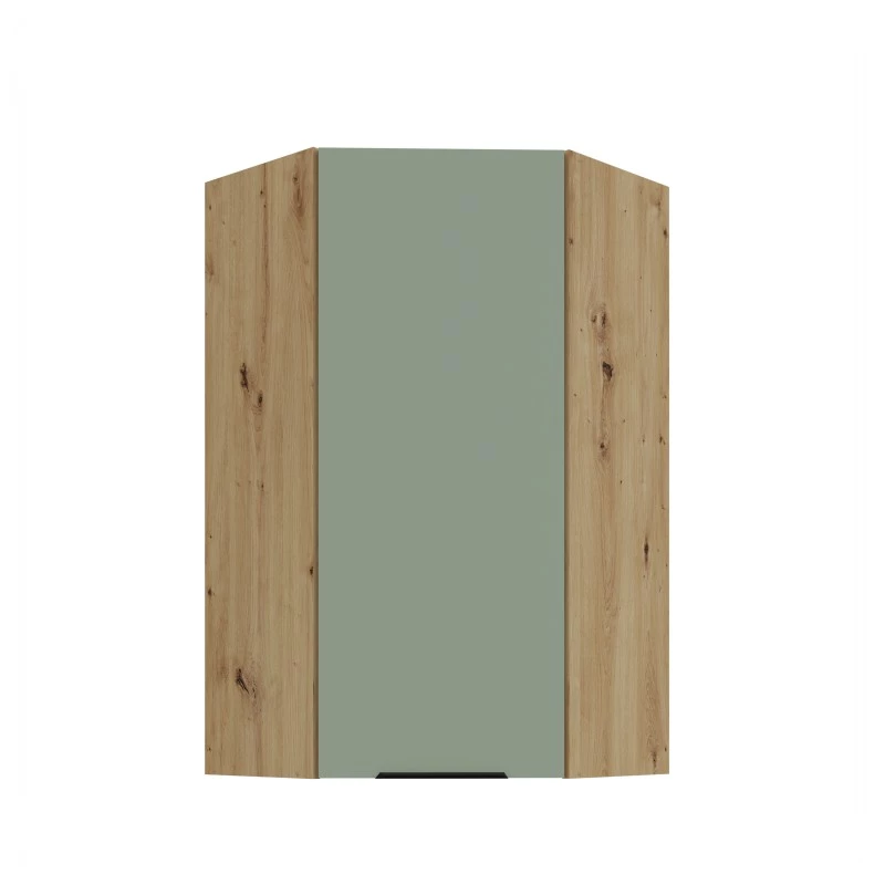 Hochschrank LUNARA 1 – 60 x 60 cm, grün / Eiche (handwerklich)