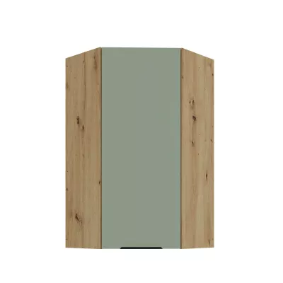 Hochschrank LUNARA 1 – 60 x 60 cm, grün / Eiche (handwerklich)