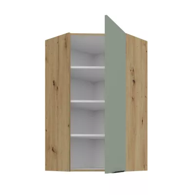 Hochschrank LUNARA 1 – 60 x 60 cm, grün / Eiche (handwerklich)