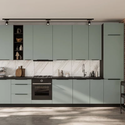 Hochschrank LUNARA 1 - 60x60 cm, grün/schwarz