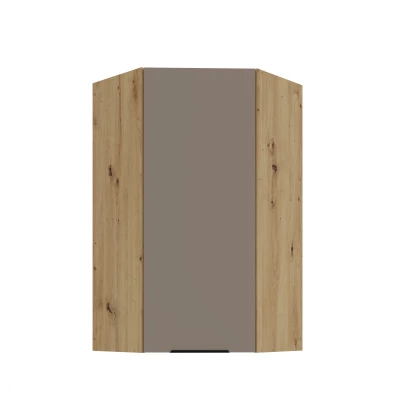 Hochschrank LUNARA 1 – 60 x 60 cm, Dunkelbeige/Eiche handwerklich gefertigt