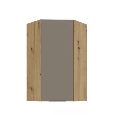 Hochschrank LUNARA 1 – 60 x 60 cm, Dunkelbeige/Eiche handwerklich gefertigt