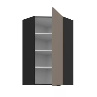 Hochschrank LUNARA 1 – 60 x 60 cm, dunkelbeige/schwarz