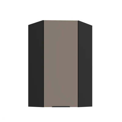 Hochschrank LUNARA 1 – 60 x 60 cm, dunkelbeige/schwarz