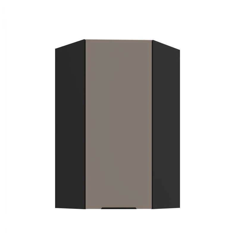 Hochschrank LUNARA 1 – 60 x 60 cm, dunkelbeige/schwarz