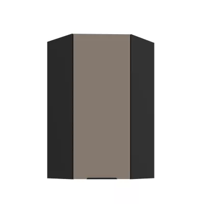 Hochschrank LUNARA 1 – 60 x 60 cm, dunkelbeige/schwarz