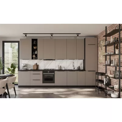 Hochschrank LUNARA 1 – 60 x 60 cm, dunkelbeige/schwarz