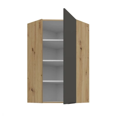 Hochschrank LUNARA 1 – 60 x 60 cm, Graphit/Eiche (Artisan).