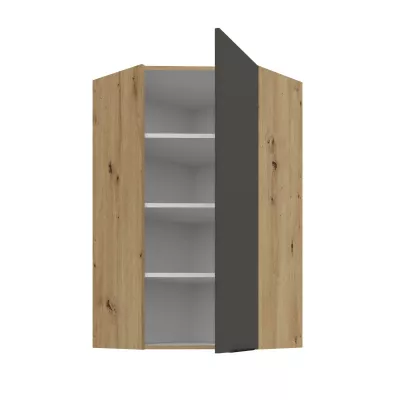 Hochschrank LUNARA 1 – 60 x 60 cm, Graphit/Eiche (Artisan).