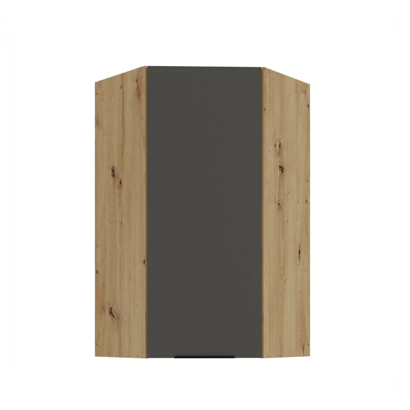 Hochschrank LUNARA 1 – 60 x 60 cm, Graphit/Eiche (Artisan).