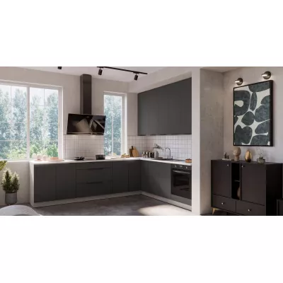 Hochschrank LUNARA 1 – 60 x 60 cm, Graphit/Weiß