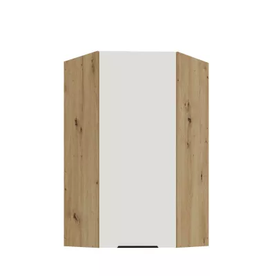 Hochschrank LUNARA 1 – 60 x 60 cm, weiß/Eiche handwerklich gefertigt