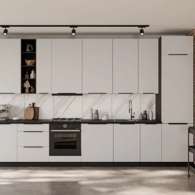 Hochschrank LUNARA 1 - 60x60 cm, weiß/schwarz