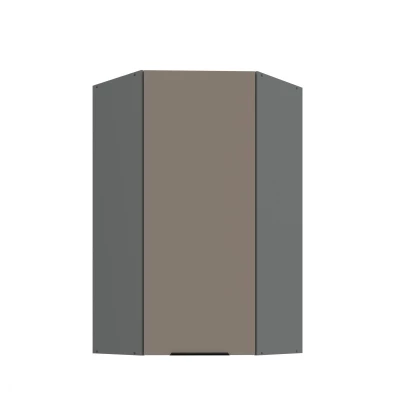 Hoher Eckschrank LUNARA 1 - 60x60 cm, dunkelbeige/anthrazit