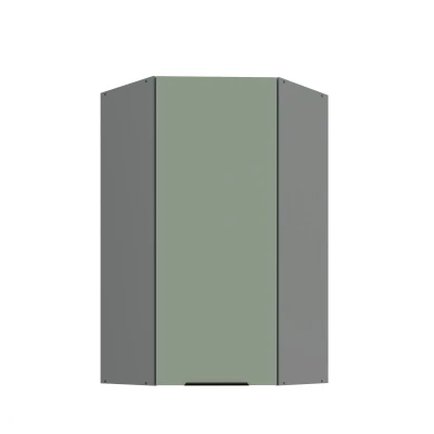 Hoher Eckschrank LUNARA 1 - 60x60 cm, grün/anthrazit