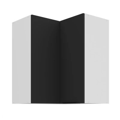 Eck-Oberschrank LUNARA 2 - 60x60 cm, schwarz/weiß