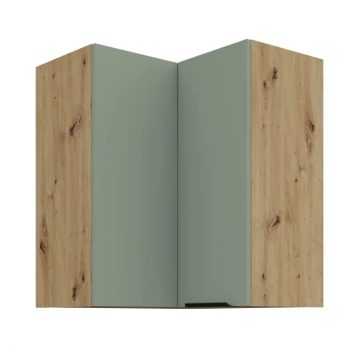 Oberschrank LUNARA 2 – 60 x 60 cm, grün / Eiche (Artisan).
