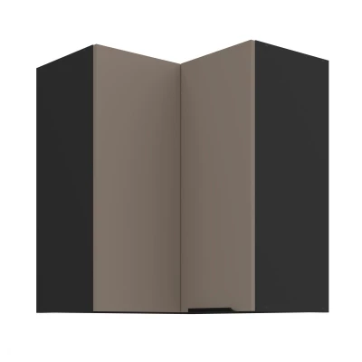 Oberschrank LUNARA 2 - 60x60 cm, dunkelbeige/schwarz