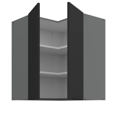Oberschrank LUNARA 2 - 60x60 cm, schwarz/anthrazit