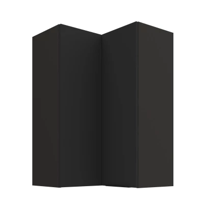 Hoher Eckschrank LUNARA 2 – 60 x 60 cm, schwarz