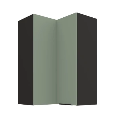 Hoher Eckschrank LUNARA 2 - 60x60 cm, grün/schwarz