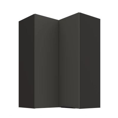 Hoher Eckschrank LUNARA 2 – 60 x 60 cm, Graphit/Schwarz