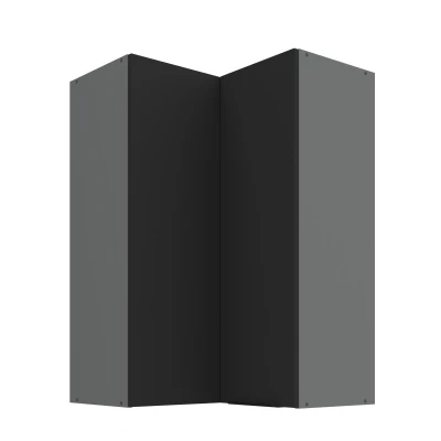 Hoher Eckschrank LUNARA 2 - 60x60 cm, schwarz/anthrazit
