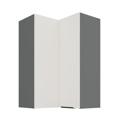 Hoher Eckschrank LUNARA 2 - 60x60 cm, weiß/anthrazit