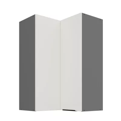Hoher Eckschrank LUNARA 2 - 60x60 cm, weiß/anthrazit