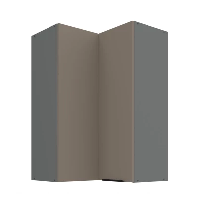 Hoher Eckschrank LUNARA 2 - 60x60 cm, Dunkelbeige/Anthrazit
