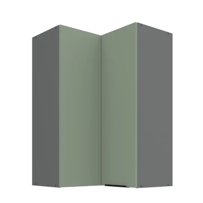 Hoher Eckschrank LUNARA 2 - 60x60 cm, grün/anthrazit