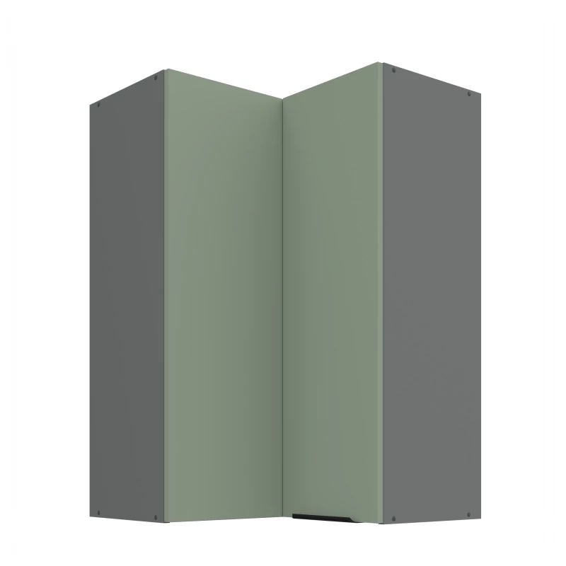 Hoher Eckschrank LUNARA 2 - 60x60 cm, grün/anthrazit