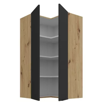 Hochschrank LUNARA 2 – 60 x 60 cm, Schwarz/Eiche Artisan