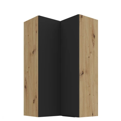 Hochschrank LUNARA 2 – 60 x 60 cm, Schwarz/Eiche Artisan